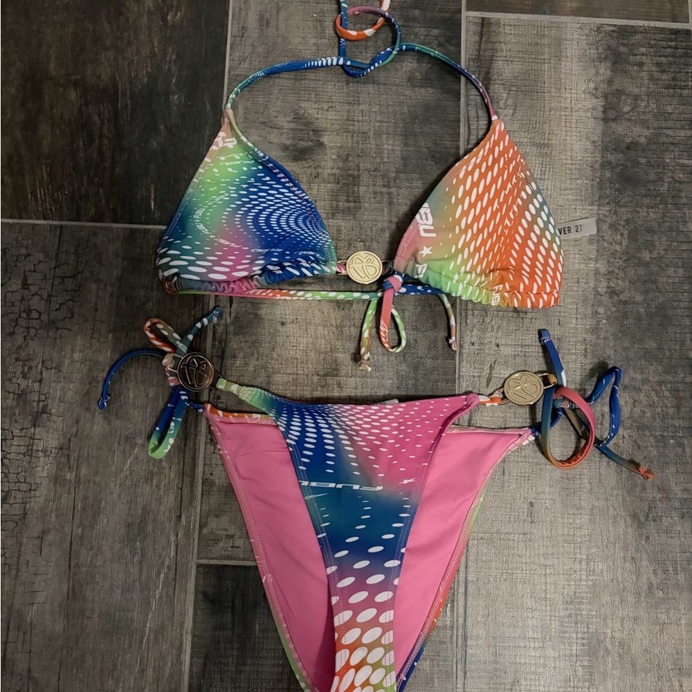 Forever 21 Multicolor Bikini Set